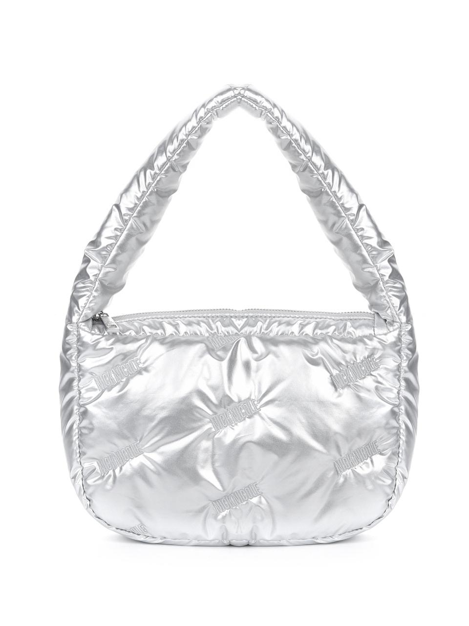 NICK&NICOLE Hobo Padding Metallic Bag [Silver]