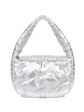 NICK&NICOLE Hobo Padding Metallic Bag [Silver]