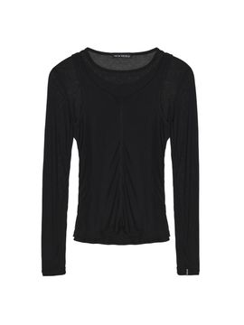 NICK&NICOLE Layered Sleeve Versatile Top [Black]