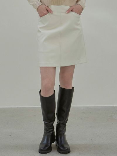 NICK&NICOLE Leather Mini Skirt