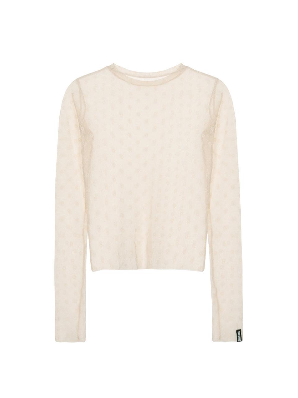 NICK&NICOLE MASH FLOWER PATTERN TOP [BEIGE]