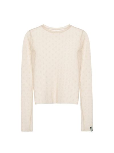 NICK&NICOLE MASH FLOWER PATTERN TOP [BEIGE]