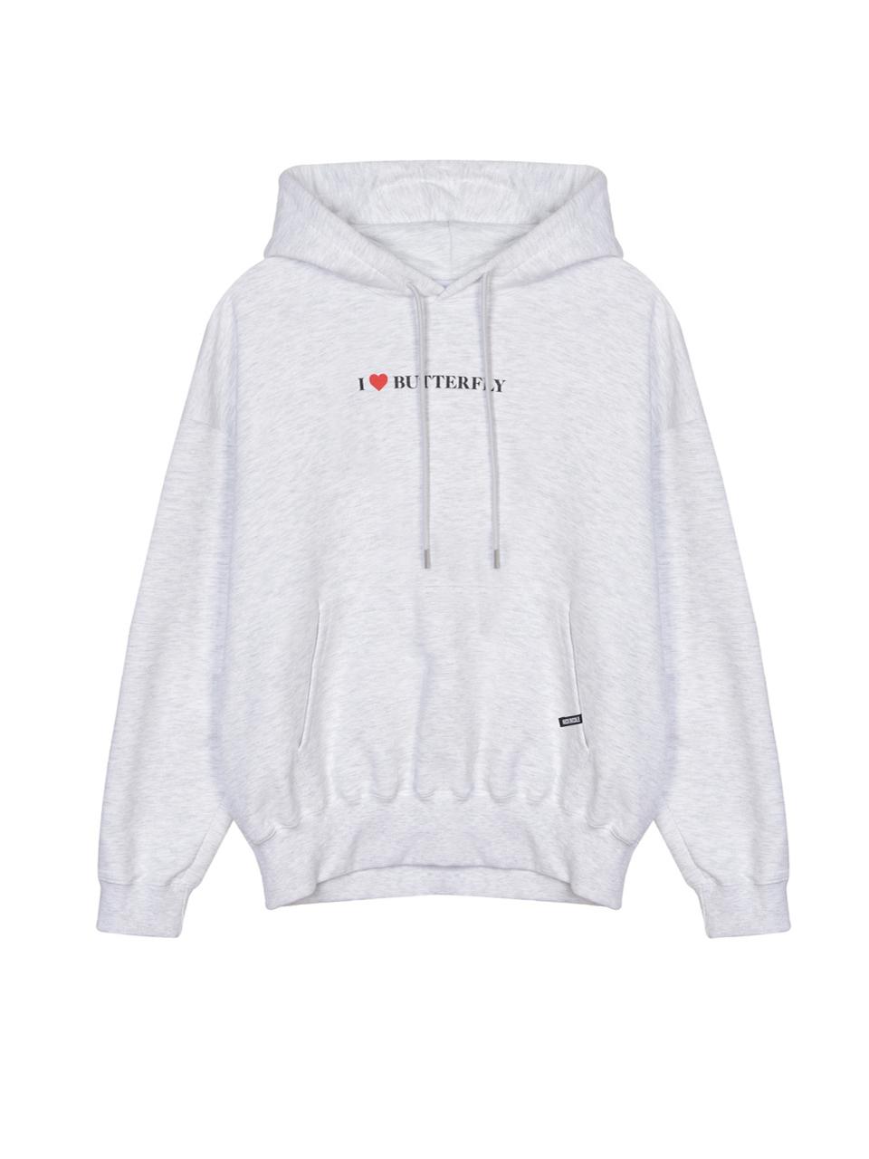 NICK&NICOLE Minimal Butterfly Oversized Hoodie [Melange]