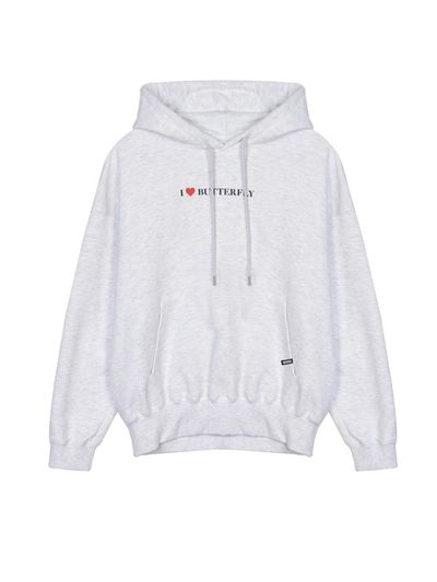 NICK&NICOLE Minimal Butterfly Oversized Hoodie [Melange]