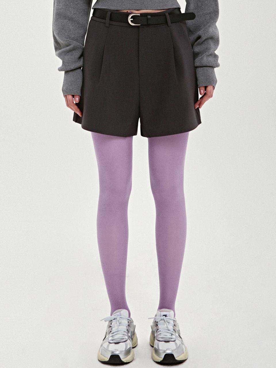NICK&NICOLE Minimal Half Pintuck Tailored Pants [Charcoal]