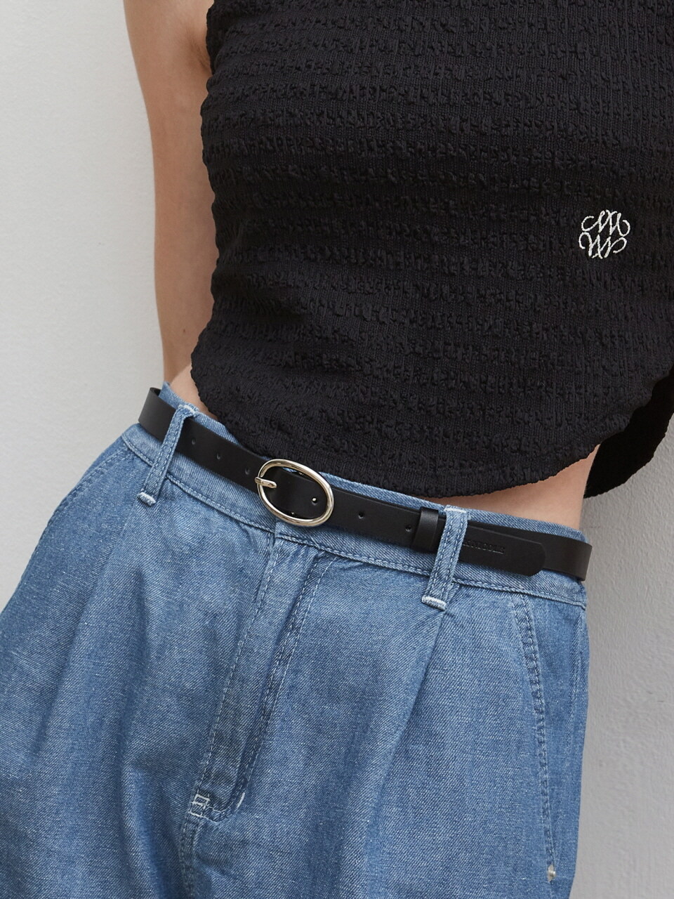 NICK&NICOLE Nicole Circle Leather Belt _2 COLOR