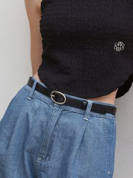 NICK&NICOLE Nicole Circle Leather Belt _2 COLOR