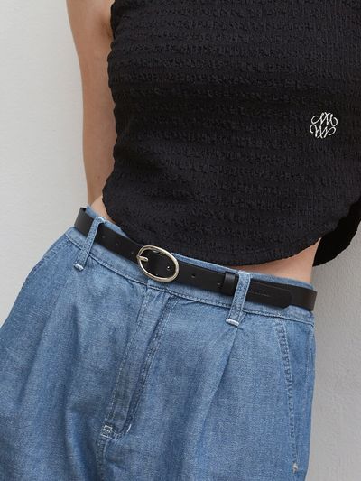 NICK&NICOLE Nicole Circle Leather Belt _2 COLOR