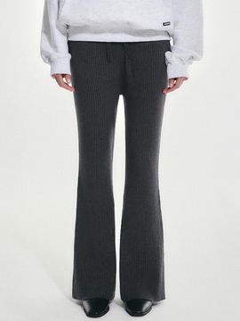 NICK&NICOLE Nicole Golgi Ribbed Bootcut Pants [Gray]