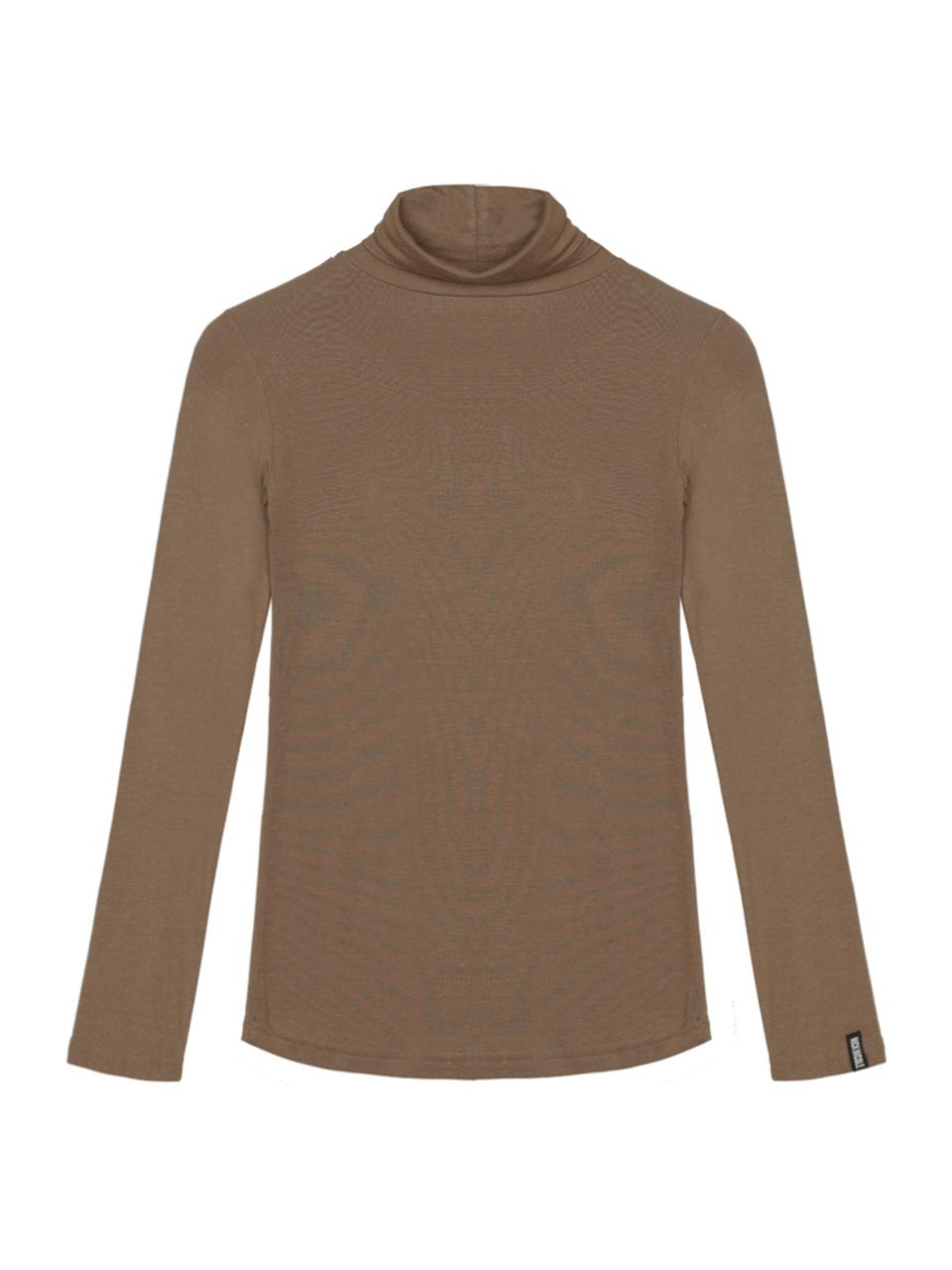 NICK&NICOLE Nicole Label Minimalist Turtleneck Top [Brown]