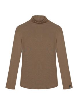 NICK&NICOLE Nicole Label Minimalist Turtleneck Top [Brown]