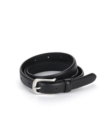 NICK&NICOLE NICOLE LEATHER SQUARA BELT [BLACK]