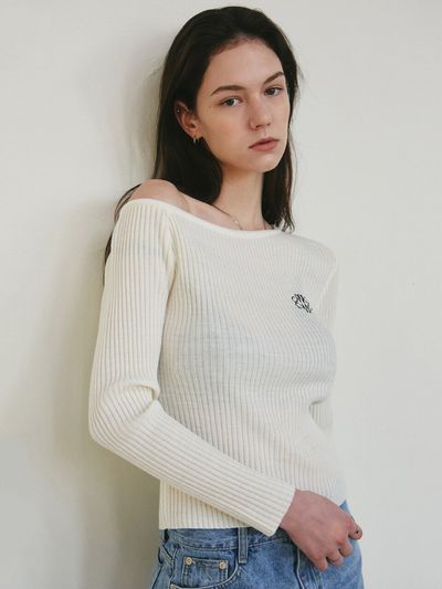 NICK&NICOLE Nicole Shoulder Ribbed Knit