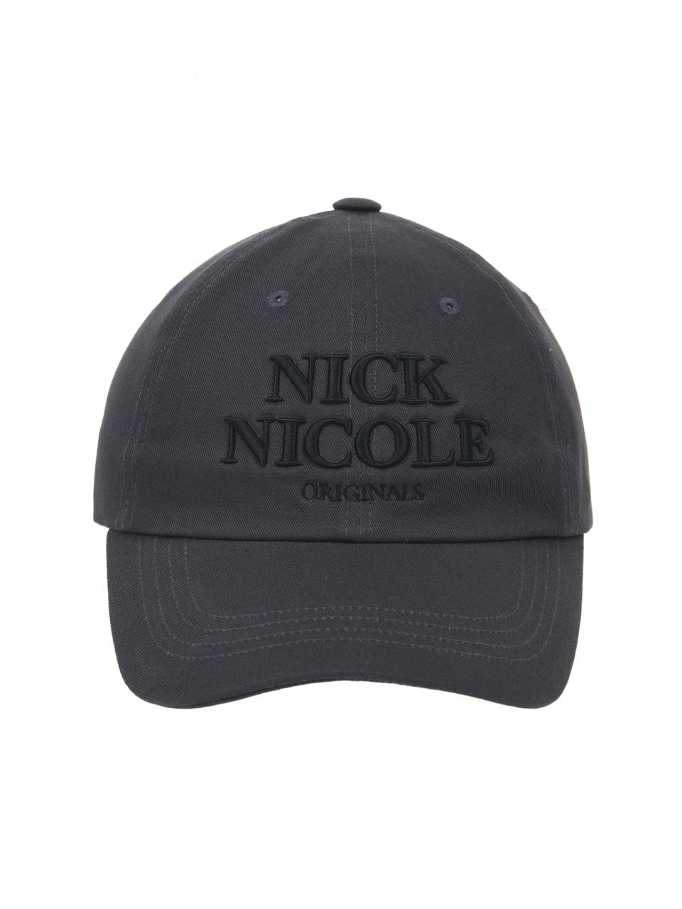 NICK&NICOLE Premium Bio-washed Adjustable Ball Cap [Charcoal]