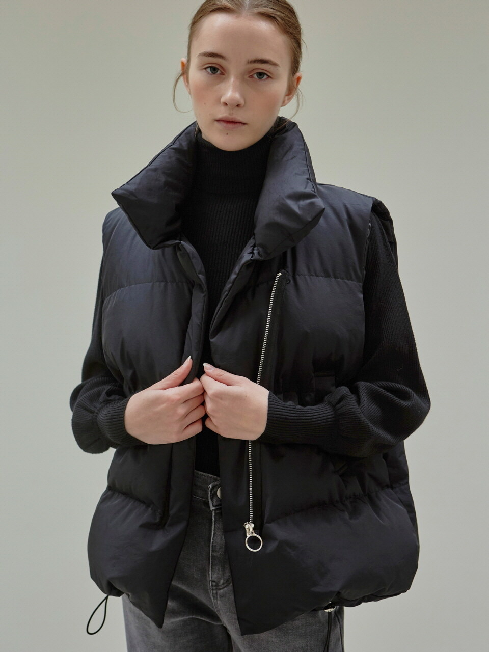 NICK&NICOLE Puffer Padding Vest (Black)