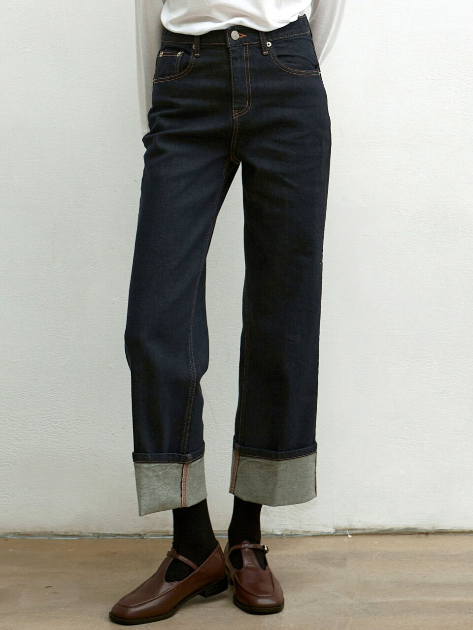 NICK&NICOLE Roll-Up High Rise Jeans