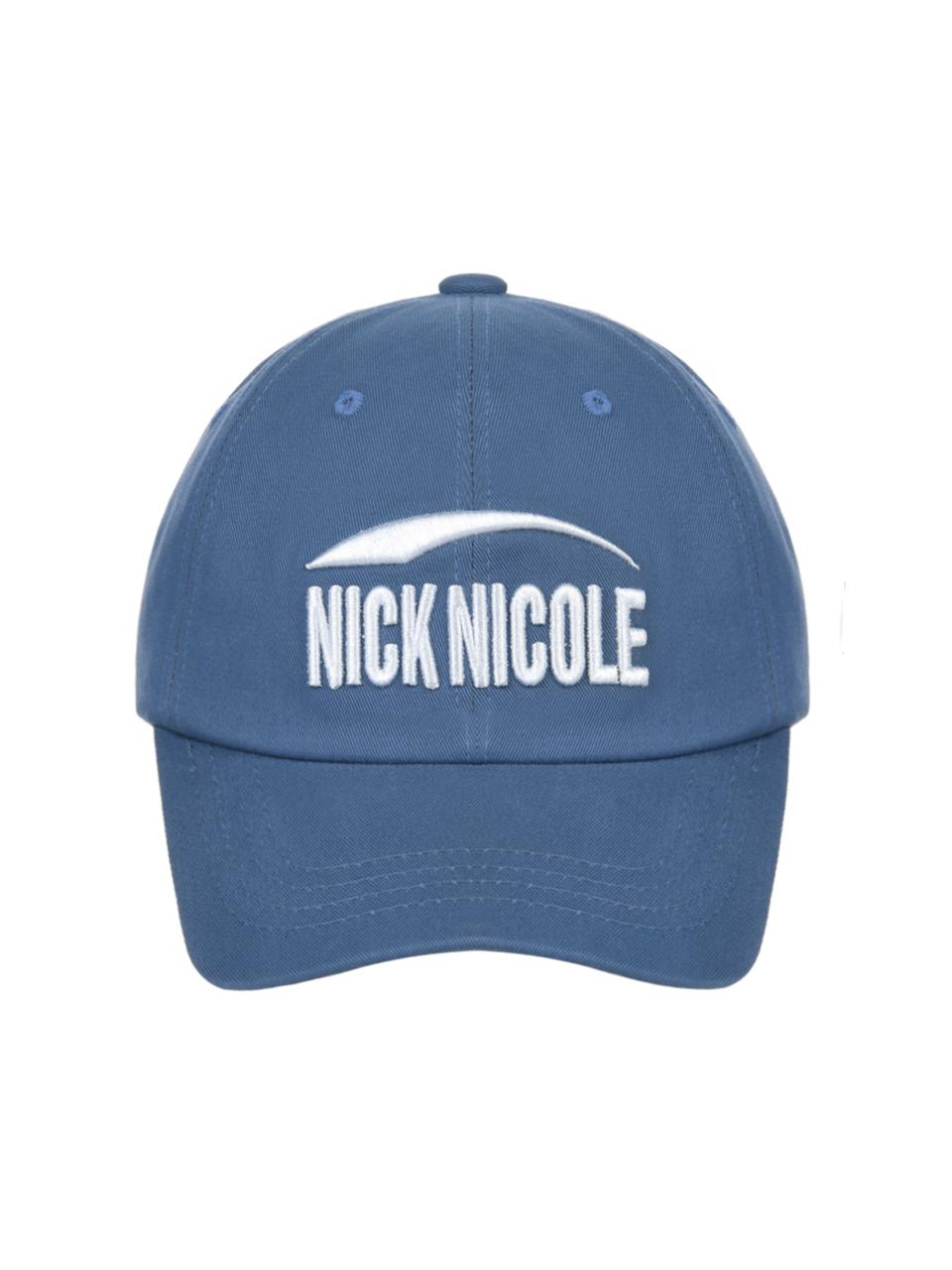 NICK&NICOLE Signature Logo Bio-washed Ball Cap [Vintage Blue]