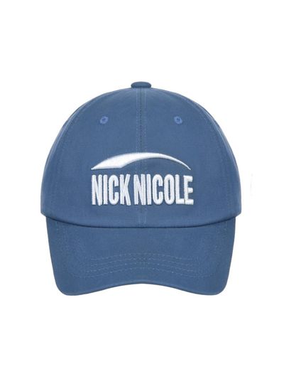 NICK&NICOLE Signature Logo Bio-washed Ball Cap [Vintage Blue]