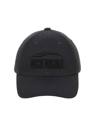 NICK&NICOLE Signature Logo Premium Ball Cap [Charcoal Black]