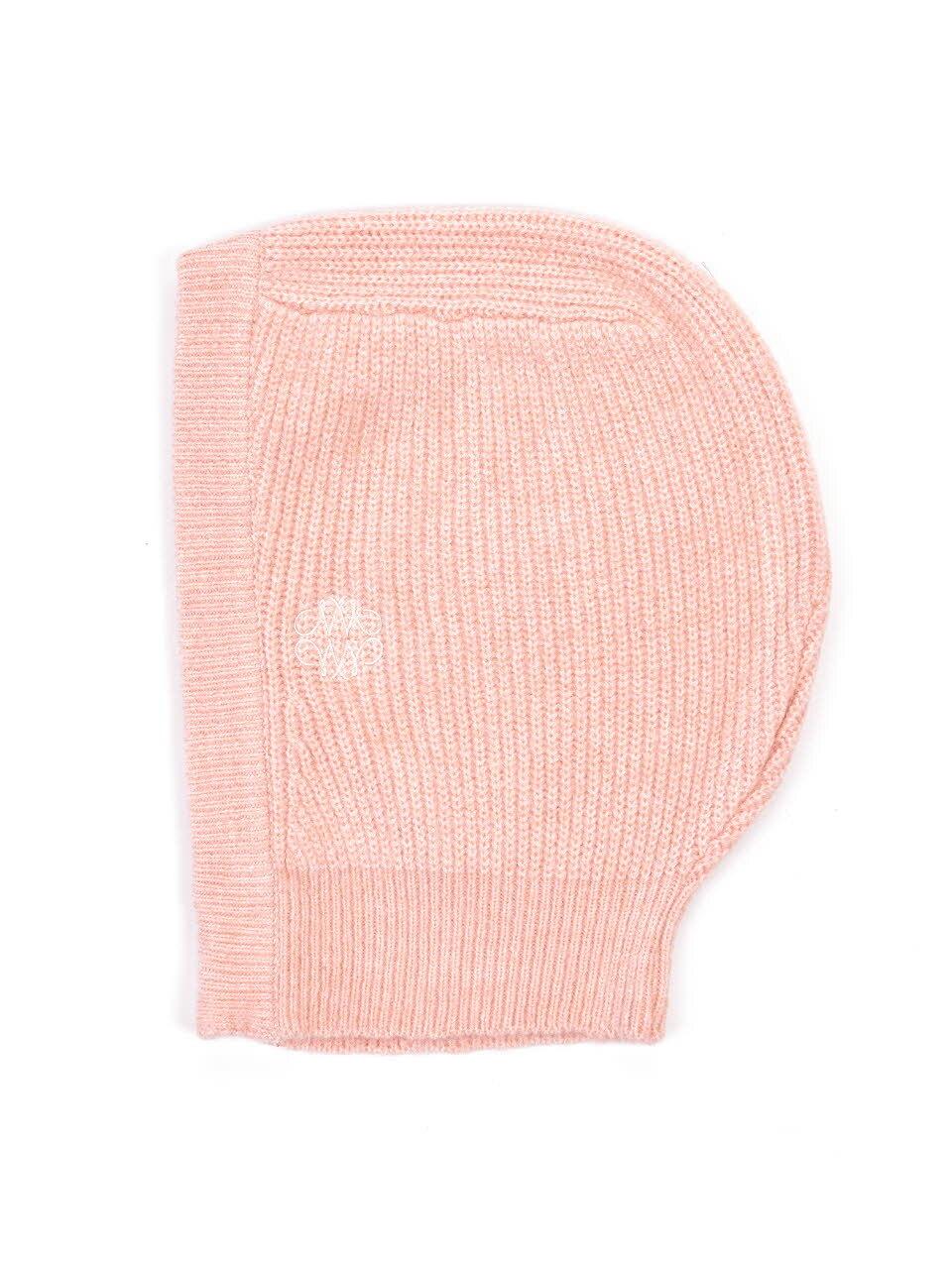 NICK&NICOLE Signature Logo Stretchy Ribbed Balaclava [Soft Pink]