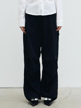 NICK&NICOLE String Elastic Nylon Cargo Pants [Navy]