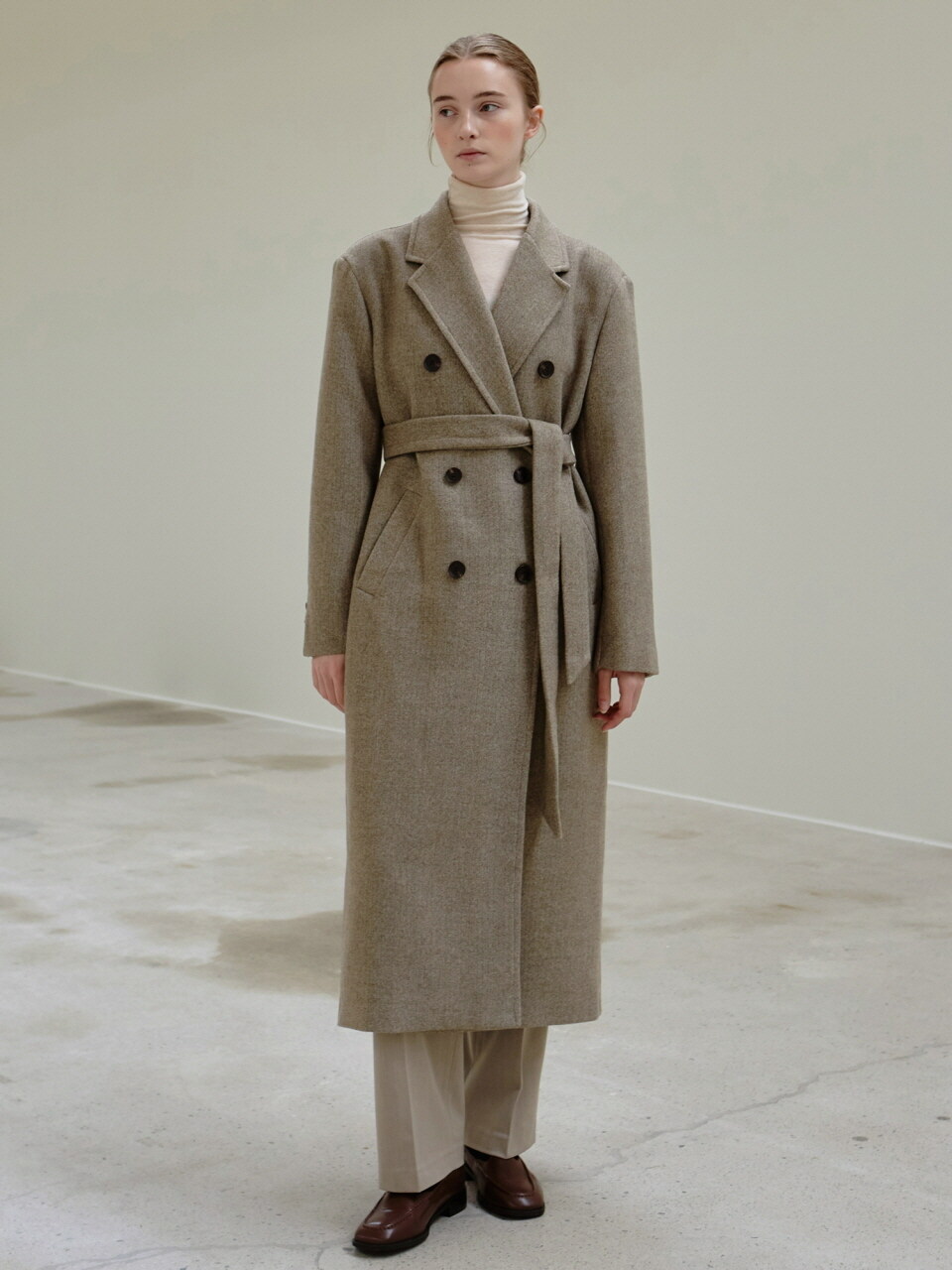 NICK&NICOLE Tailored Double Coat (Light Brown)