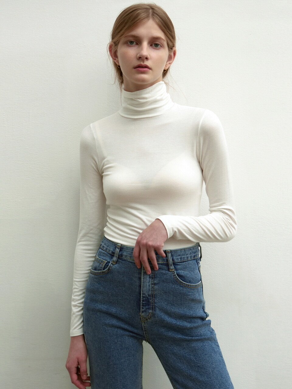 NICK&NICOLE Turtleneck Slim Top