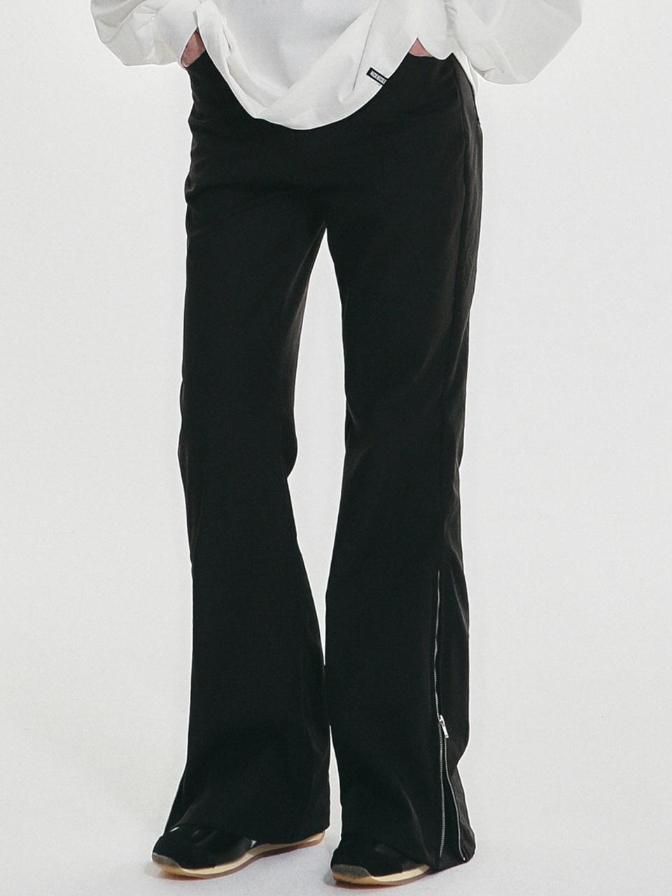 NICK&NICOLE Two Way Slit Boot Cut Pants [Beige]