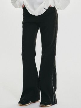 NICK&NICOLE Two Way Slit Boot Cut Pants [Beige]