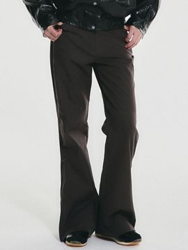 NICK&NICOLE Two Way Slit Boot Cut Pants [Charcoal]