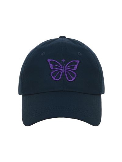 NICK&NICOLE VINTAGE BUTTERFLY BLINK BALL CAP [NAVY PURPLE]