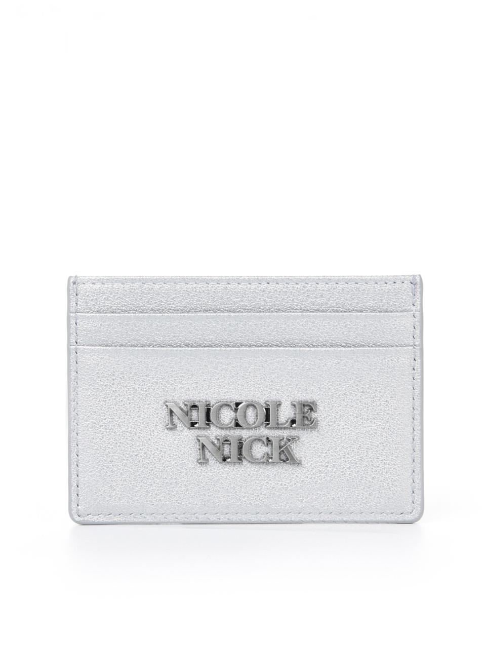 NICK&NICOLE Vintage Leather Soft Minimalist Wallet [Silver]