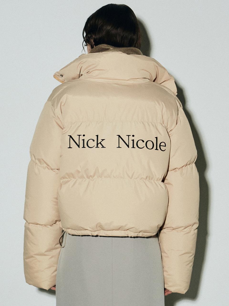 NICK&NICOLE Volume Puffer Short Cropped Jacket [Beige]