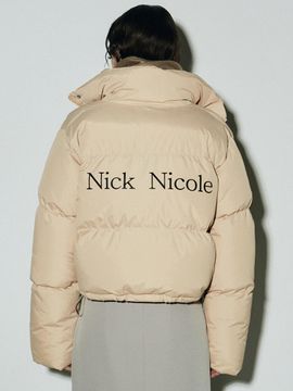NICK&NICOLE Volume Puffer Short Cropped Jacket [Beige]