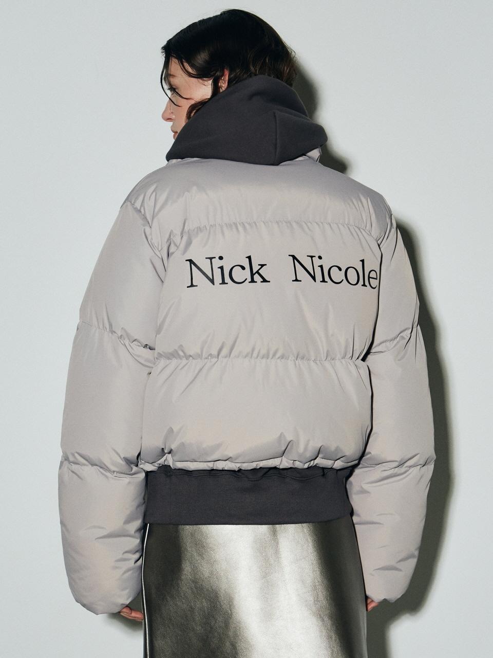 NICK&NICOLE Volume Puffer Short Cropped Padding [Gray]