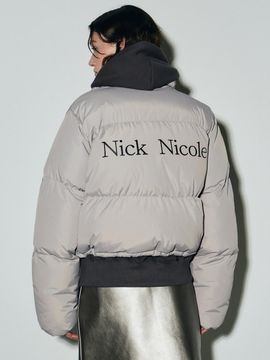 NICK&NICOLE Volume Puffer Short Cropped Padding [Gray]