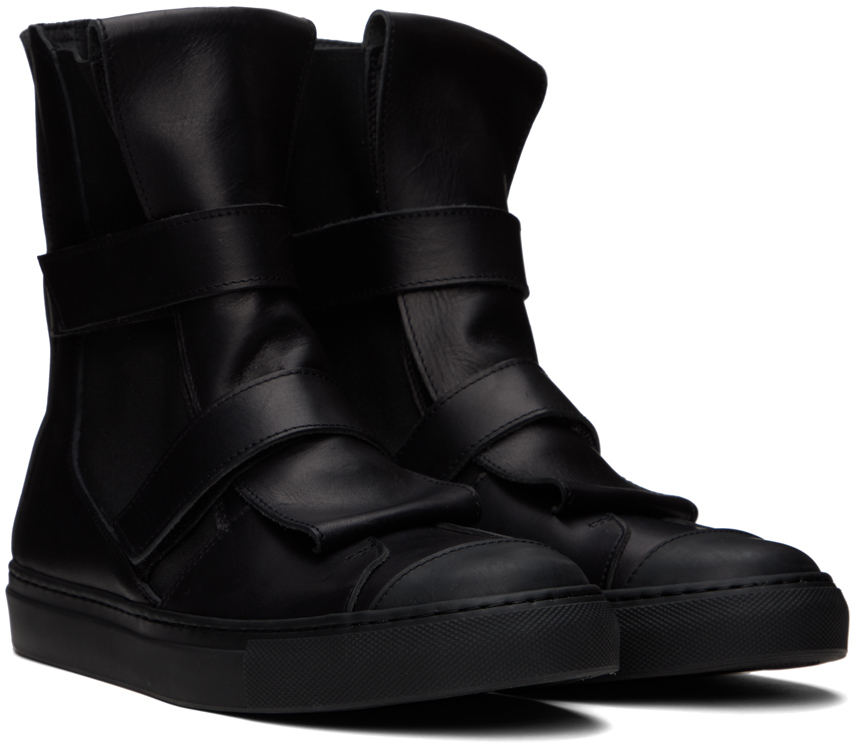 NICOLAS ANDREAS TARALIS - Black Velcro Strap Sneakers