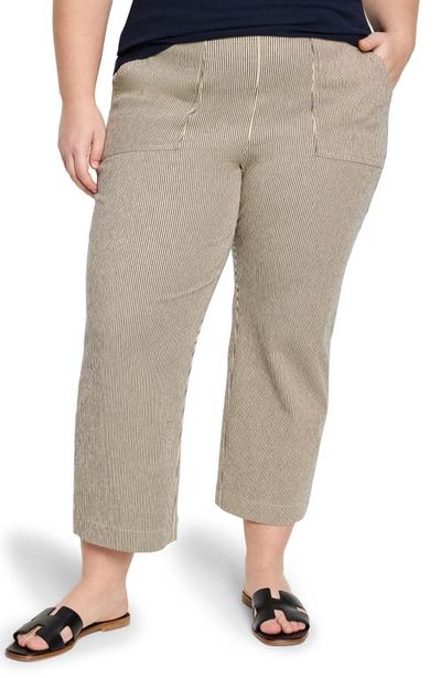 NIC+ZOE NIC+ZOE All Day Stripe Crop Wide Leg Pull-On Jeans