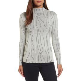 NIC+ZOE NIC+ZOE Artisanal Crackle Jacquard Sweater