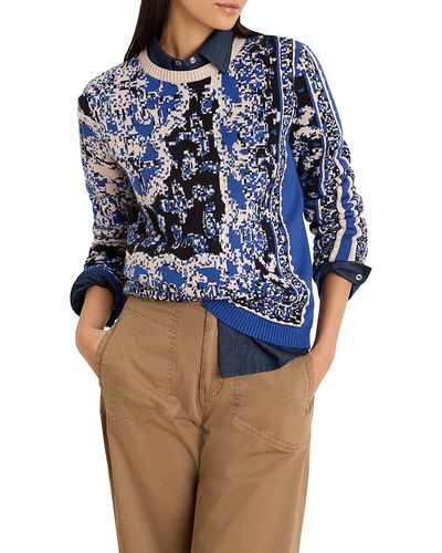 Nic+zoe Nic+Zoe Bandana Jacquard Print Sweater