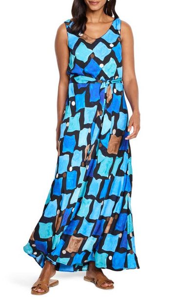 NIC+ZOE NIC+ZOE Bianca Sea Glass Sleeveless Maxi Dress