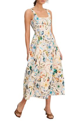 NIC+ZOE NIC+ZOE Chloe Pressed Flowers Sleeveless A-Line Dress