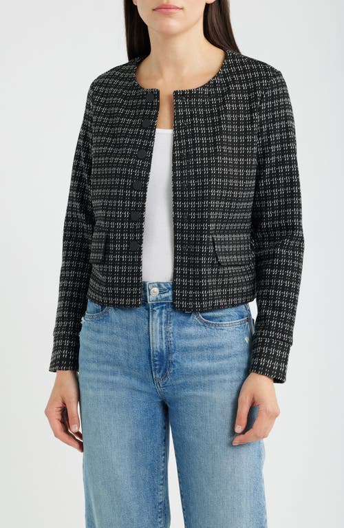 NIC+ZOE NIC+ZOE Collarless Jacquard Knit Jacket