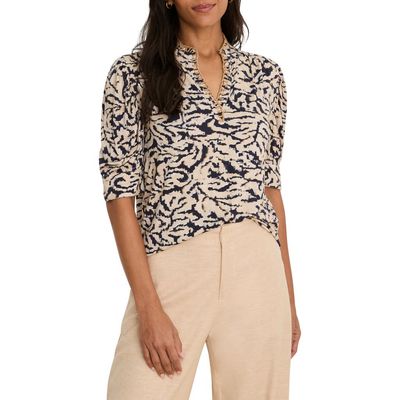 NIC+ZOE NIC+ZOE Contrast Swirl Top