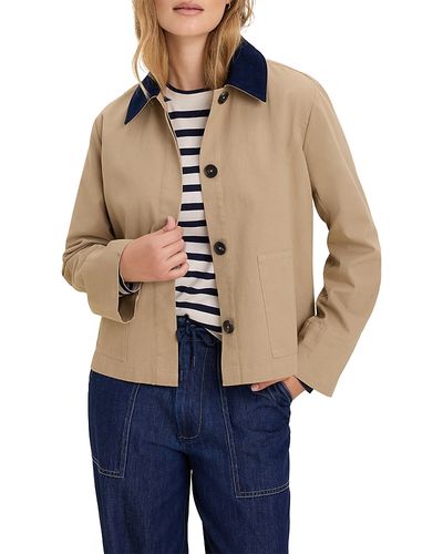 Nic+zoe Nic+Zoe Cord Collar Twill Jacket