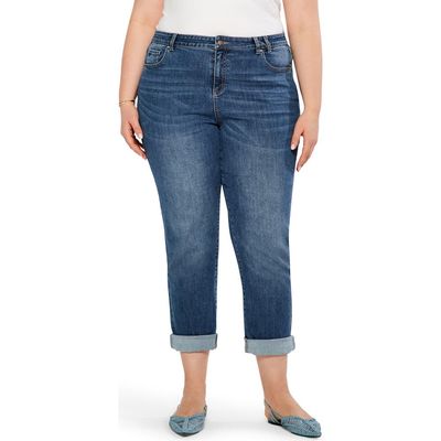 NIC+ZOE NIC+ZOE Cuff Straight Leg Girlfriend Jeans