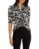 NIC+ZOE NIC+ZOE Cursive Print Chiffon Top - 1