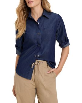 Nic+zoe Nic+Zoe Drapey Denim Shirt