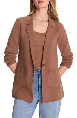 NIC+ZOE NIC+ZOE Elegant Cotton Blend Sweater Jacket