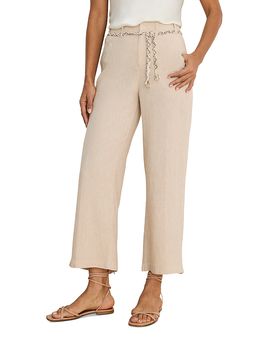 Nic+zoe Nic+Zoe Eliot Wide Leg Belted Crop Pants